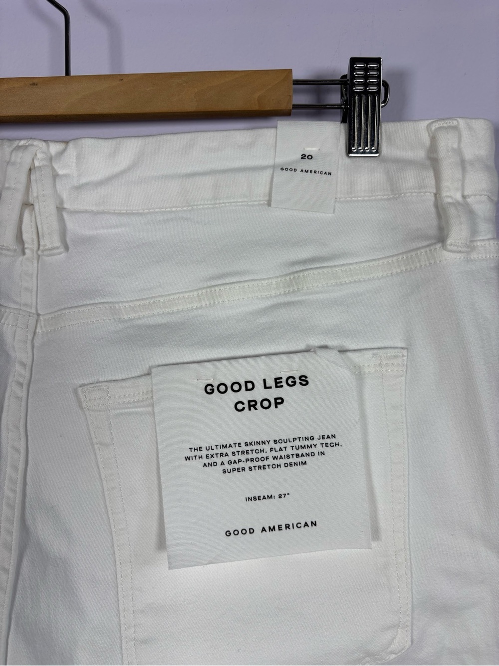 Good American Ultimate Sculpting White Skinny Jeans With Extra Stretch 20W - Picture 7 of 9